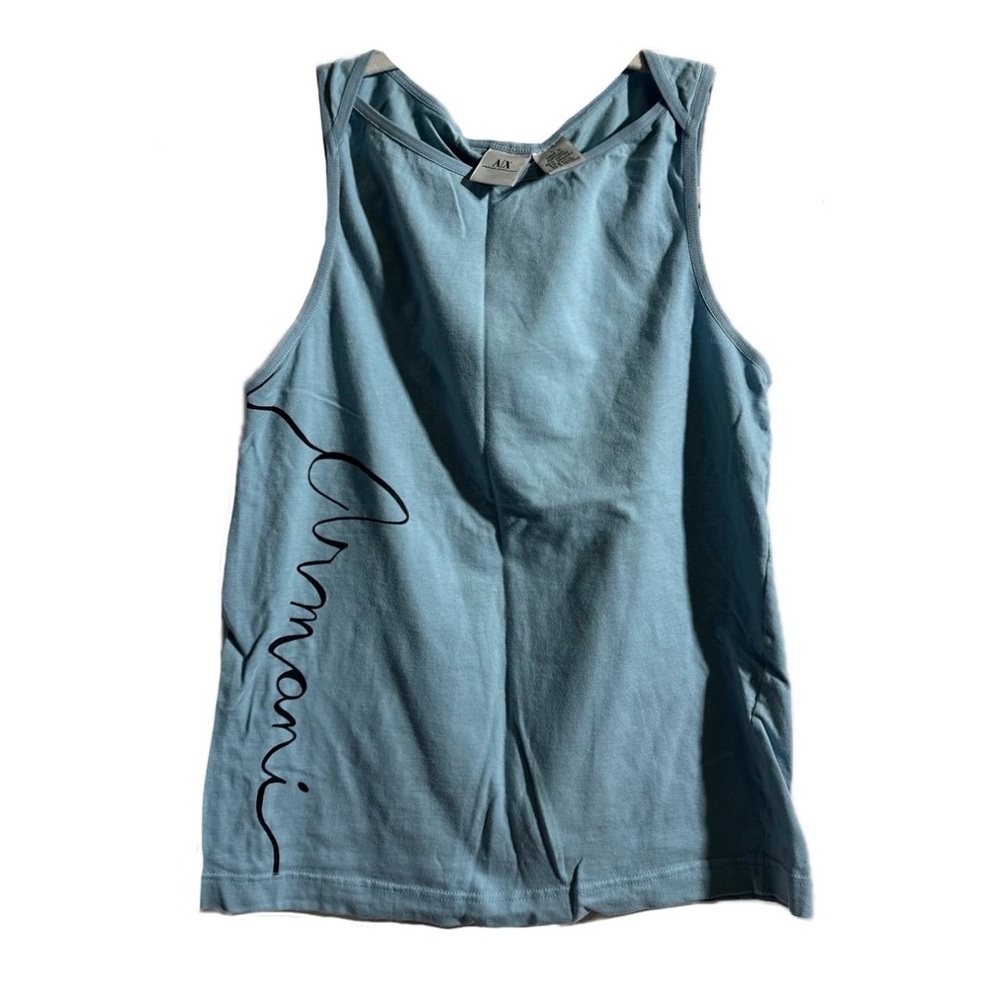 Vintage Armani Exchange Sky Blue Tank, Size L